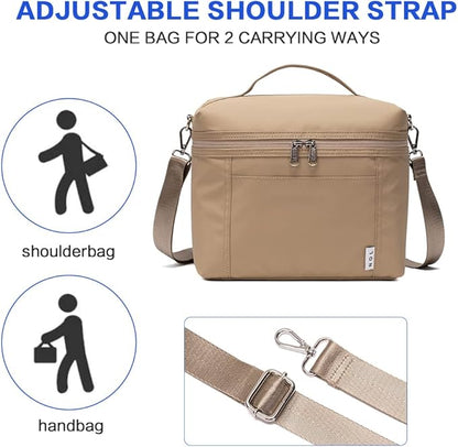 NOL Natural Organic Lifestyle Insulated Lunch Bags for Women Cooler Bag Lightweight Nylon Waterproof Lunch Box For Work