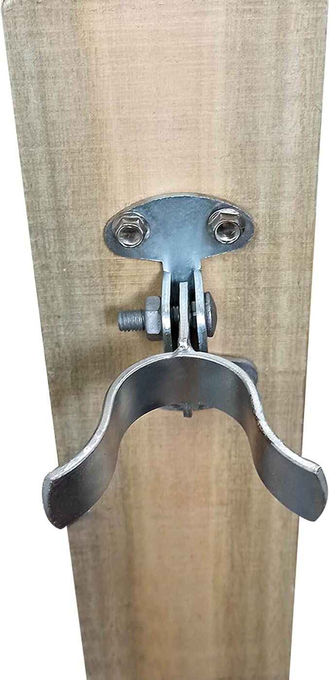 1-3/8" Flat Back Wall Mount Fork Gate Latch - Gate Latch Hardware with Screws or Lag Bolt for Gate Frames, Easily Mounts to Wooden Gate Post or Wall