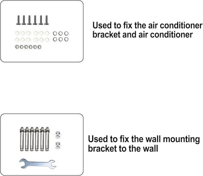 Stainless Steel Mounting Bracket for 9000-36000BTU Condenser Ductless Mini Split Air Conditioner Heat Pump Systems (Triangular)