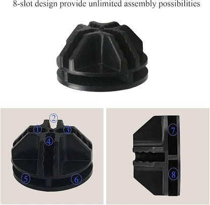 20Pcs Wire Cube Connectors, Black Wire Grid Storage Cubes Shelf Connectors 3.6cm Plastic Connectors for Wire Cube Storage Shelving Unit and Modular Closet Organizer, SATONBEYI, Black-20pcs