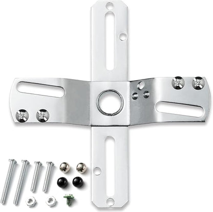 Qc Ceiling Light Fixture Mounting Bracket [Upgraded Version], Ceiling Fan Mounting Bracket, Universal Light Fixture Parts with Screws, Swivel Junction Box Adapter, Light Fixture Crossbar for Light
