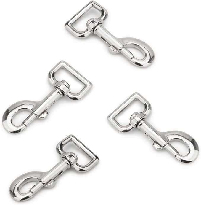 Swivel Snap Hooks Heavy Duty Dog Leash Hook Trigger Clip Clasp for Linking Pet Leash Collar, Key Chain, Dog Playpen (3-1/2" (8cm), 1", 10 Pack)