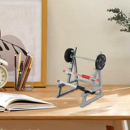 Barbell Rack Pen Holder, Squat Rack Pen Holder for Fitness Enthusiasts and Weightlifting Fans, Gym Theme Decorations Gift, Fun Desk Accessories (As Shown)