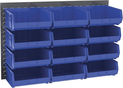 Akro-Mils 30655 Louvered Steel Wall Mount Panel Garage Organizer for Hanging AkroBin Storage Bins, 52-Inch W x 34-Inch H, Grey, Single