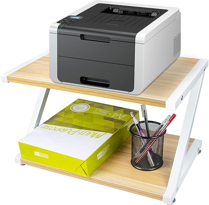 DUNCHATY Desktop Print Stand – Ergonomic Document Holder for Home Office, Study, and Work - Stable Printer Stand with Adjustable Anti-Skid Pad