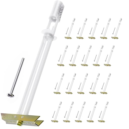 Drywall Anchor with Included Bolts, Heavy Duty Hollow Wall Anchors for TV Mounting Kit, Stainless Steel Hollow Wall Anchors (3/16”-24: Pack of 20)