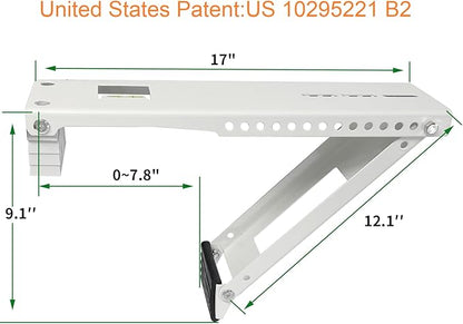 Window Air Conditioner Support Bracket , Window AC Bracket Light Duty,Universal AC Support Bracket Up to 165 lbs (Patent)