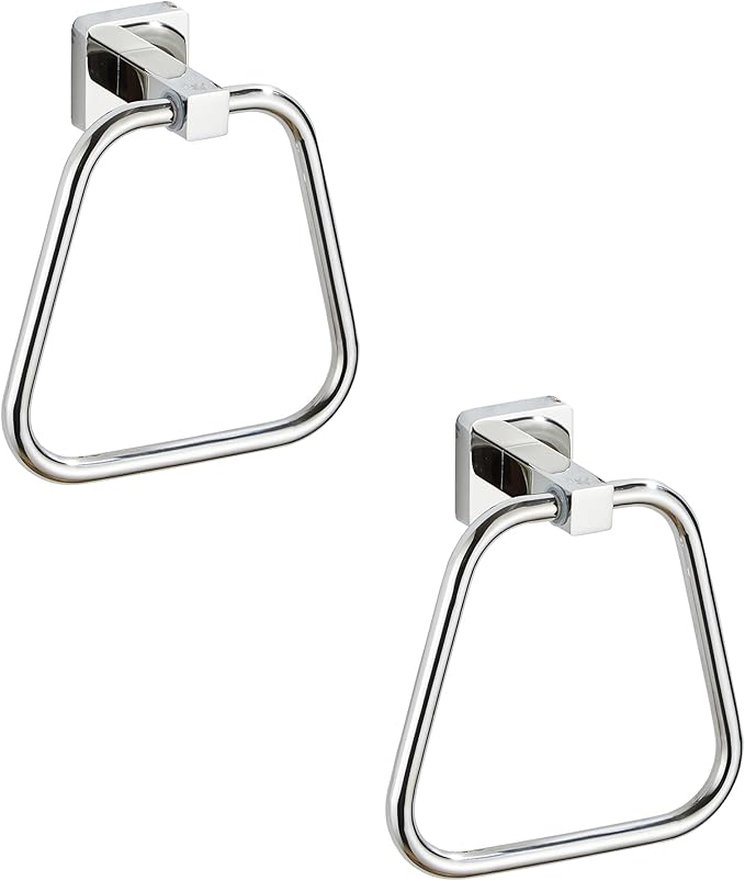 Chrome Towel Ring for Bathroom 2 Pack, Kitchen Bath Towel Holder Hangers Wall Mount Heavy Duty Stainless Steel