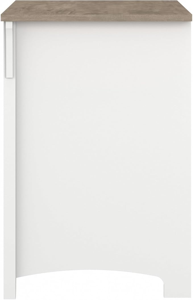 Bush Home Salinas 2 Drawer Lateral File Cabinet in Shiplap Gray and Pure White, Home Office Storage Solution, Organizer with Drawers for Workspace, Filing Unit
