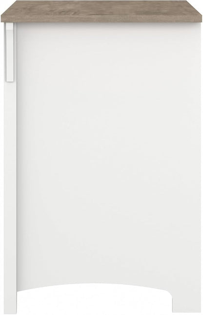 Bush Home Salinas 2 Drawer Lateral File Cabinet in Shiplap Gray and Pure White, Home Office Storage Solution, Organizer with Drawers for Workspace, Filing Unit