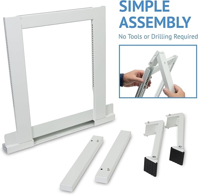 Ivation Air Conditioner Support Bracket, No Tools or Drilling Required - Easy to Install Window AC Mount - Heavy Duty Steel, Holds Up to 200lbs - Fits Single Or Double Hung Windows 19.25H by 17.25L