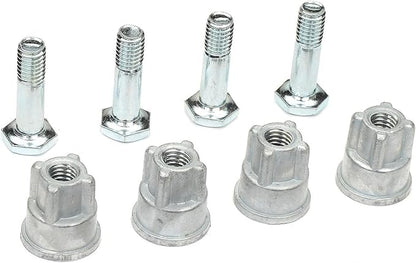 Soro Essentials- Set of 4 Stainless Steel Foot and 3/8"-16 Threaded Insert Wire Shelving Unit Post Leveler - Leveler for Wire Shelving Rack for Kitchen Storage for Precise Height Adjustments