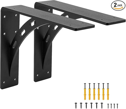 12 inch x 10 inchHeavy Duty Shelf Brackets , Metal Mantel Brackets (Set of 2) Fireplace Mantel Brackets - Countertop Support , Max Load 1100 Lbs (12 ‘’ x 10’‘)