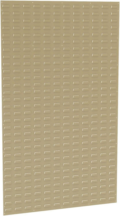Akro-Mils 30161 Heavy Duty Wall Mount Garage Storage Steel Louvered Panel | Wall Storage Bin Hanging Organizer System for AkroBins, 36-Inch W x 61-Inch H, Beige, Single