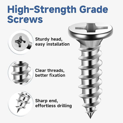 40PCS L Bracket Corner Brace Sets, Stainless Steel L Brackets for Wood Shelves, 90 Degree Right Angle Bracket with 80 Screws, Metal Corner Brackets for Furniture Cabinet Drawer Chair (0.79 x 0.79 in)