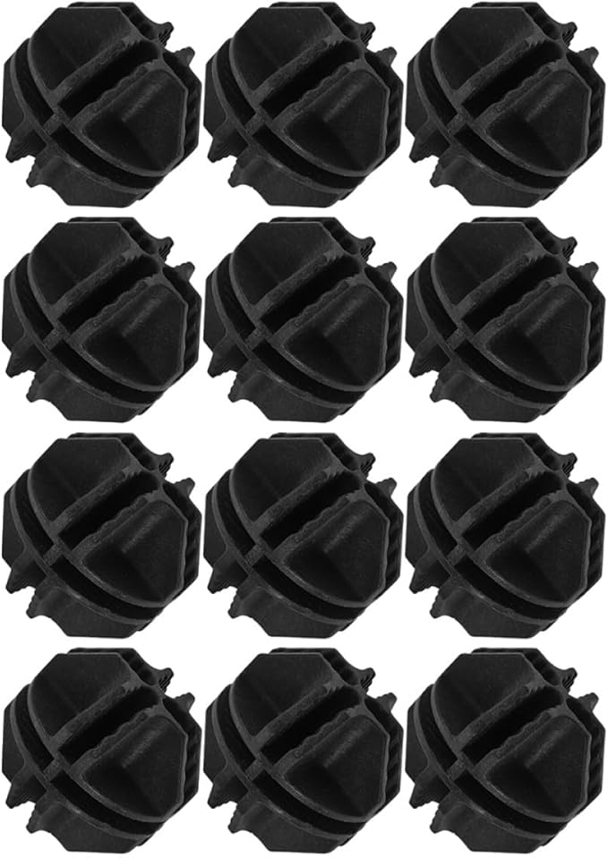 BETOOKY 12pcs Plastic Cage Connectors Wire Cube Storage Buckles for Modular Shelving Closet Organizer DIY Furniture Accessories Black Sphere Clips for Pet Cages and Shoe Racks