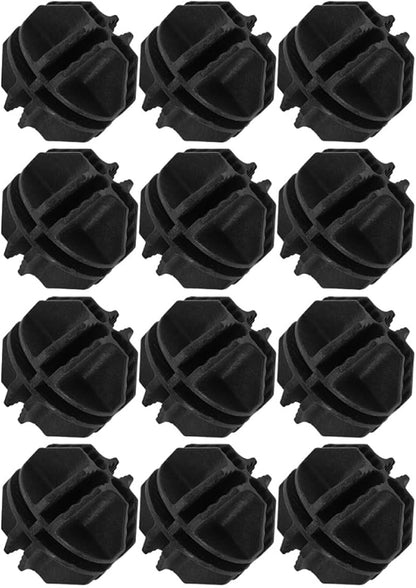 BETOOKY 12pcs Plastic Cage Connectors Wire Cube Storage Buckles for Modular Shelving Closet Organizer DIY Furniture Accessories Black Sphere Clips for Pet Cages and Shoe Racks