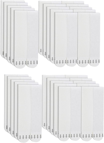 Medium Picture Hanging Strips Heavy Duty, 40-Pairs(80 Strips) Sticky Picture Hangers for Walls No Damage Wall Picture Hangers Without Nails Refill Adhesive Poster Strips