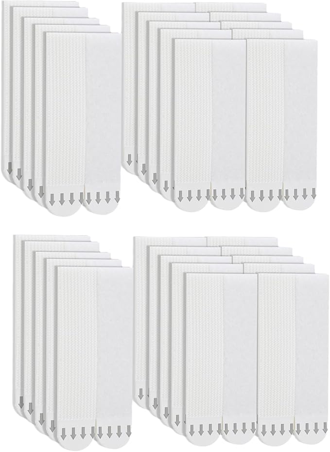 Medium Picture Hanging Strips Heavy Duty, 20-Pairs(40 Strips) Sticky Picture Hangers for Walls No Damage Wall Picture Hangers Without Nails Refill Adhesive Poster Strips (Medium-20 Pairs)