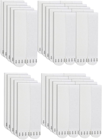 Medium Picture Hanging Strips Heavy Duty, 20-Pairs(40 Strips) Sticky Picture Hangers for Walls No Damage Wall Picture Hangers Without Nails Refill Adhesive Poster Strips (Medium-20 Pairs)