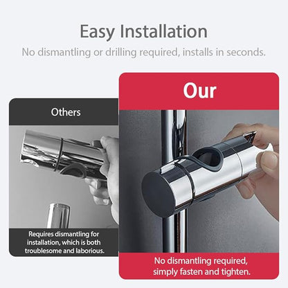 Kaxich Replacement Hand Shower Bracket for Slide Bar 19-25MM Adjustable Rail Shower Head Holder, Chrome Finished