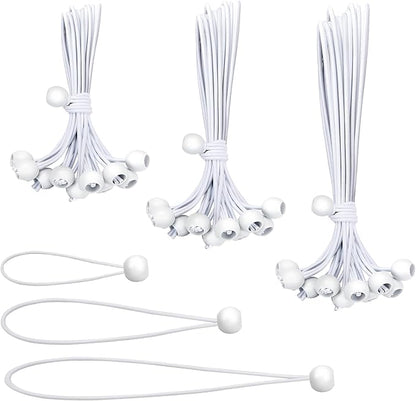 30PCS of 3 Sizes Ball Bungee Cords, 6, 9, 11 Inch Tarp Canopy Bungee Balls, Heavy Duty Tie Down Cord for Shelter, Gazebo, Camping, Tent, Cargo, Holding Wire and Hoses (Ball Size 1 inch)
