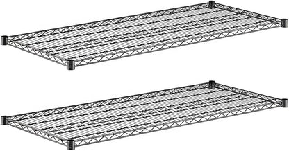 2-Pack Black 24" x 54" Additional Wire Shelf for Shelving Units, Replacement Shelves for Wire Rack