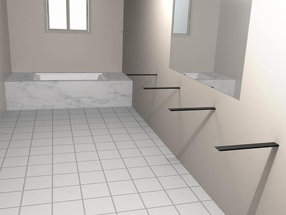 （2-Pack） Free Hanging T Shelf Bracket, Solid Heavy Duty Steel Knee Wall Hidden Granite Countertop Support Floating Bracket Hardware, Universal ,24 Inch , DIY Projects , Screws Included