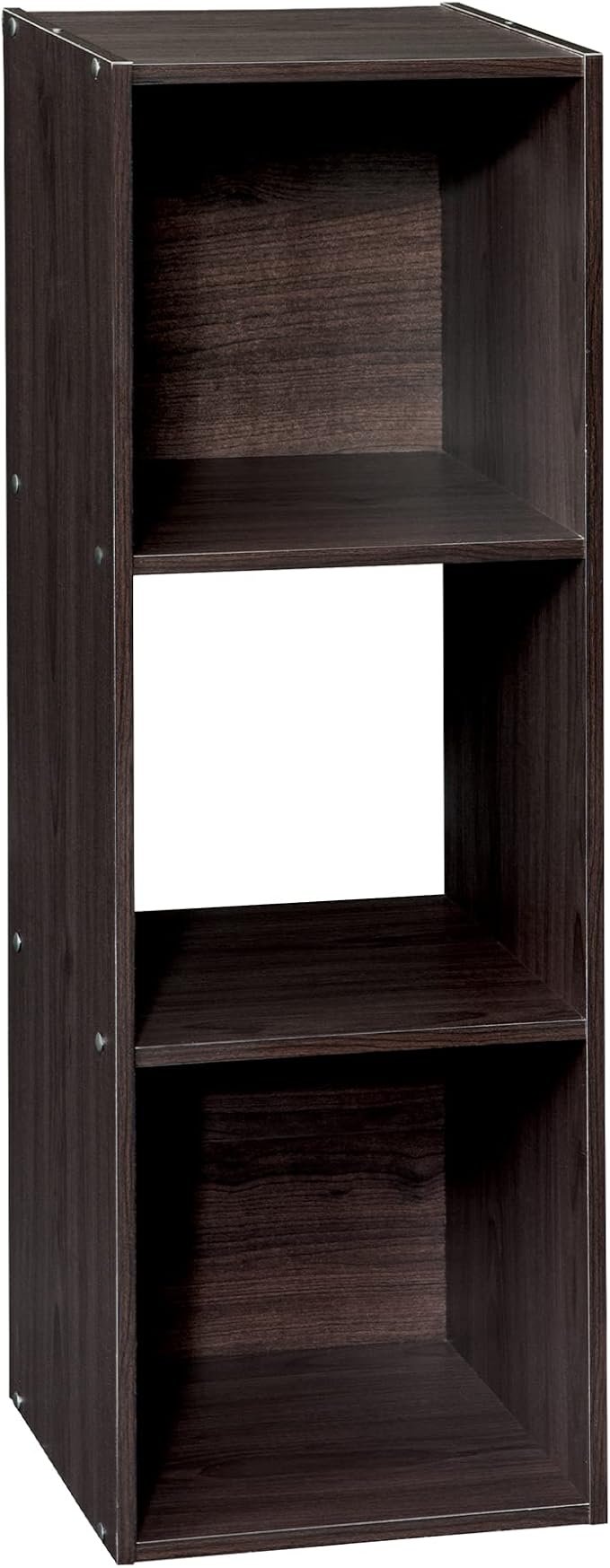 ClosetMaid Cubeicals 3 Cube Storage Shelf Organizer Bookshelf, Stackable, Vertical or Horizontal, Easy Assembly, Wood, Espresso Finish