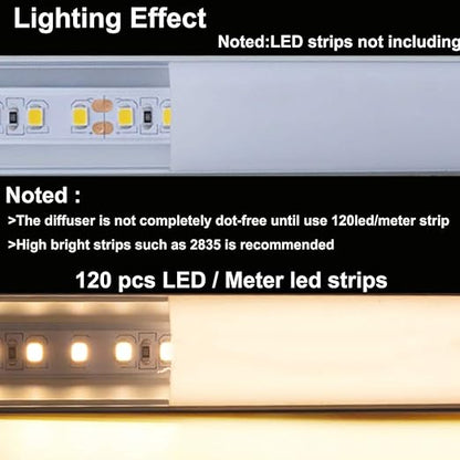 hunhun 20-Pack 3.3ft/1Meter V Shape LED Aluminum Channel System with Milky Cover, End Caps and Mounting Clips, Aluminum Profile for LED Strip Light Installations, Very Easy Installation