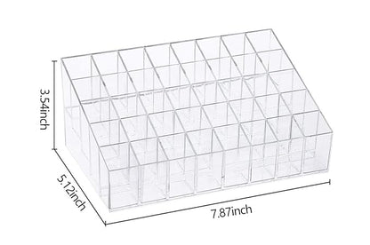 HBlife Lipstick Holder - 40 Space Clear Acrylic Lipstick Organizer Display Stand for Cosmetics, Makeup, Brushes, Bottles and More