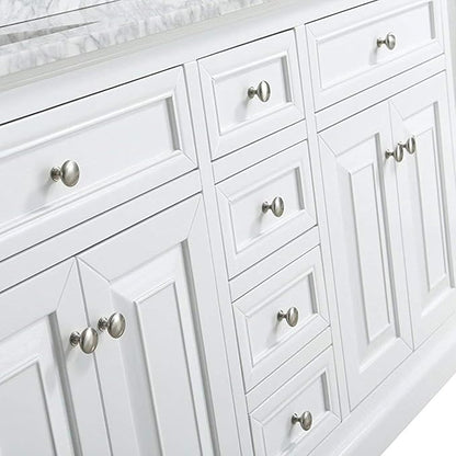 homdiy 12 Pack Round Cabinet Knobs Brushed Nickel Drawer Knobs Solid Zinc Alloy Kitchen Pulls for Bathroom Closet Wardrobe