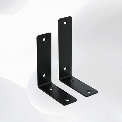 L Floating Shelf Brackets,20 Pack Heavy Duty L Brackets for Shelves, L 5" X H 4" Black Metal Countertop Support Brackets,Wall Mounting for Wood
