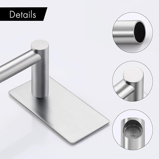 KES Adhesive Towel Bar 9-Inch No Drill Towel Bar Towel Rack for Kitchen SUS304 Stainless Steel Brushed Finish, A7000S23-2
