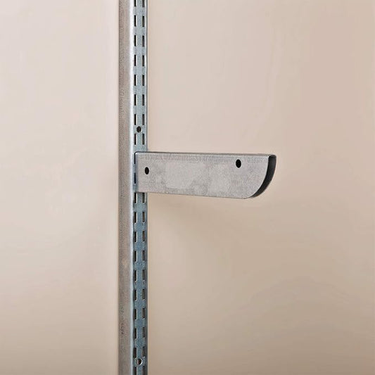 Knape & Vogt John Sterling FAST-MOUNT Double Slot Shelf Bracket, 10-inch, Galvanized, BK-0102,Silver