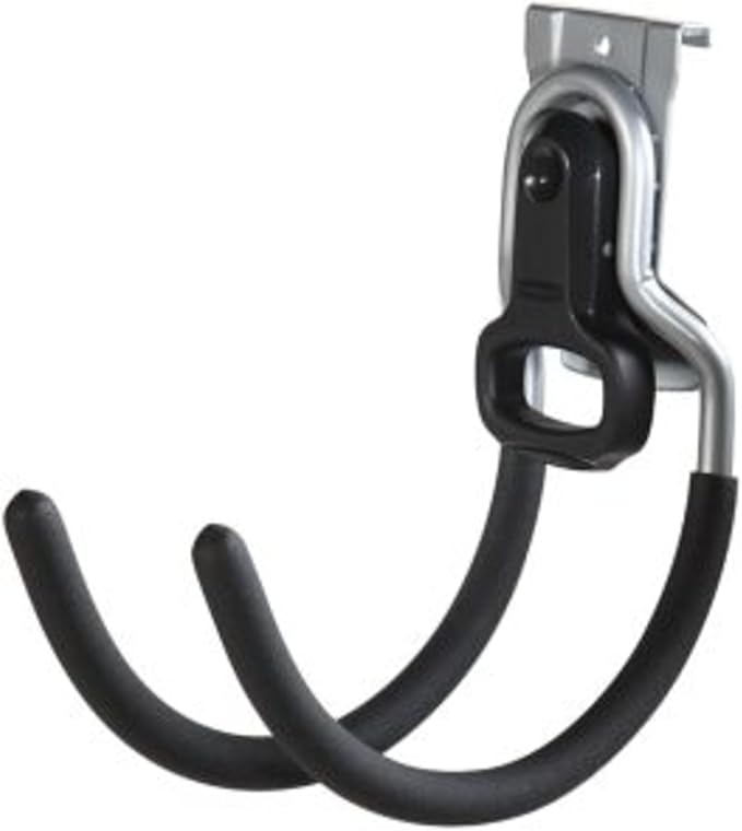 Rubbermaid FastTrack Utility Hook Garage Wall/Tool Hanger Wall Mount and Heavy Duty Tool Hanger for Home/Garage/Wall/Shed Organization