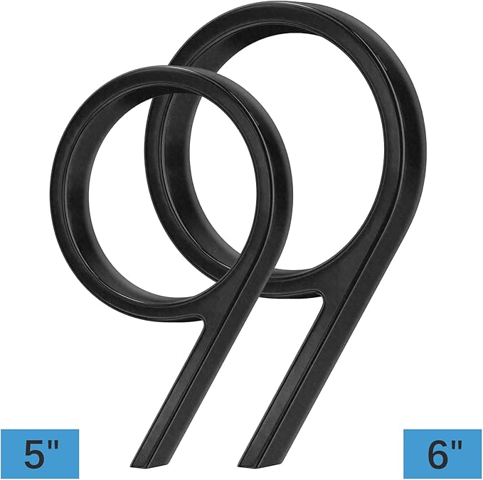 6" Stainless Steel Floating House Number 9, Metal Modern House Numbers, Mailbox Decor Number with Nail Kit, Coated Black, 911 Visibility Signage (Large 9)