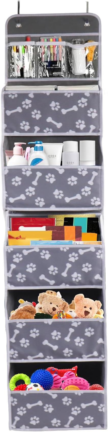 Morezi Dog Over The Door Storage Organizer Toy Leash Organization Great for Collecting pet Toys leashes Clothing Hanging Dog Organizer