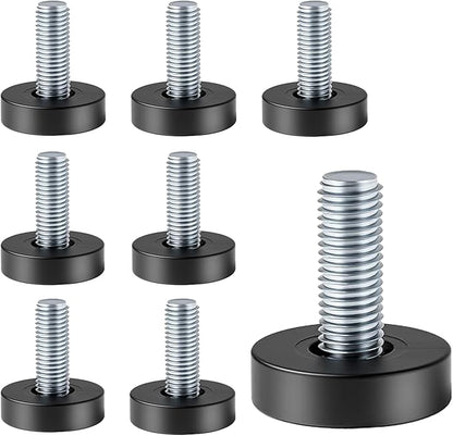 1/4" Thread Leveling Feet, 8 PCS Furniture Levelers, Adjustable Furniture Feet Threaded Screw in, Table Levelers for Adjusting Individual Dresser Legs
