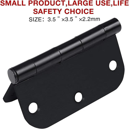 TDCHINGES 18 Pack Door Hinges 3.5 Inch Matte Black