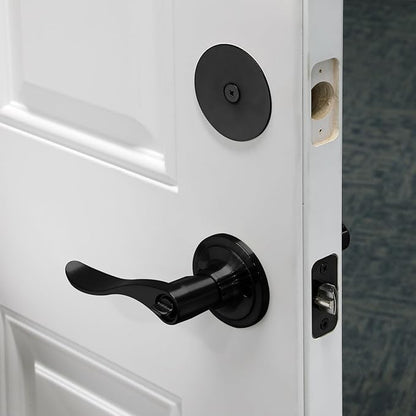 Prime-Line U 11453 Steel Door Hole Cover Plate, Matte Black (Single Pack)