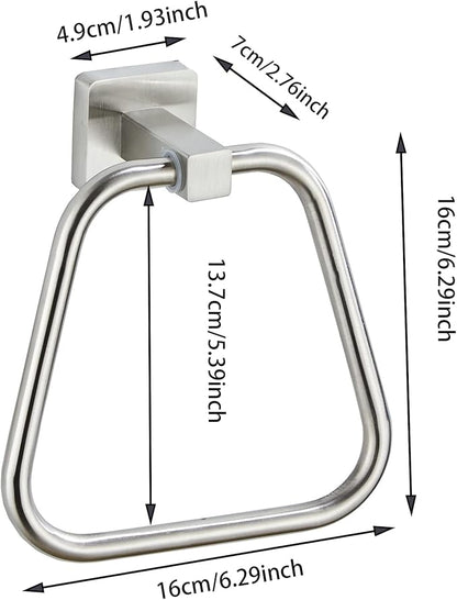 Brushed Nickel Towel Ring for Bathroom, Kitchen Bath Towel Holder Hangers Wall Mount Heavy Duty Stainless Steel