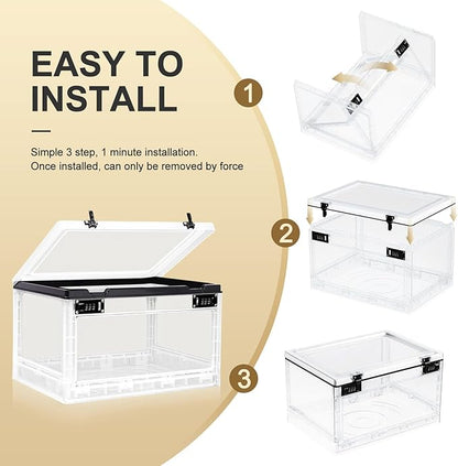 Lalifebuss Large Lock Box for Personal Items, 24 Litre Combination Lockable Storage Box for Office Locker/School/Medicine/Snacks/Phone Jail/Electronic/Home