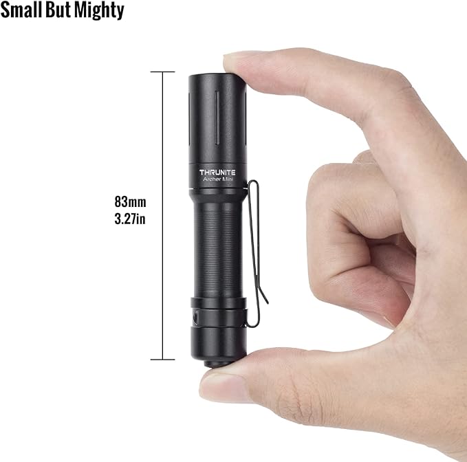 ThruNite EDC Flashlight Archer Mini, 405 Lumen Tail Switch LED Flashlight, USB C Rechargeable Little Pocket Penlight for Camping, Outdoor, and Emergency - Cool White(2PCS)