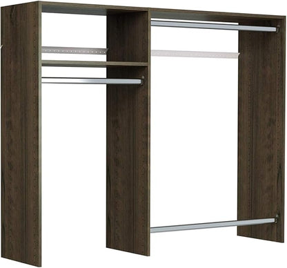 Easy Track Closet & Pantry Systems 3'-5' W Basic Hanging Kit Closet Storage, Truffle