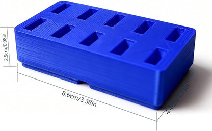 JBOS 10-Slot USB Flash Drive Holder Stand, Desktop Organizer Rack for Memory Sticks, Jump Drives & Electronic Accessories, Office Desk Storage, Blue