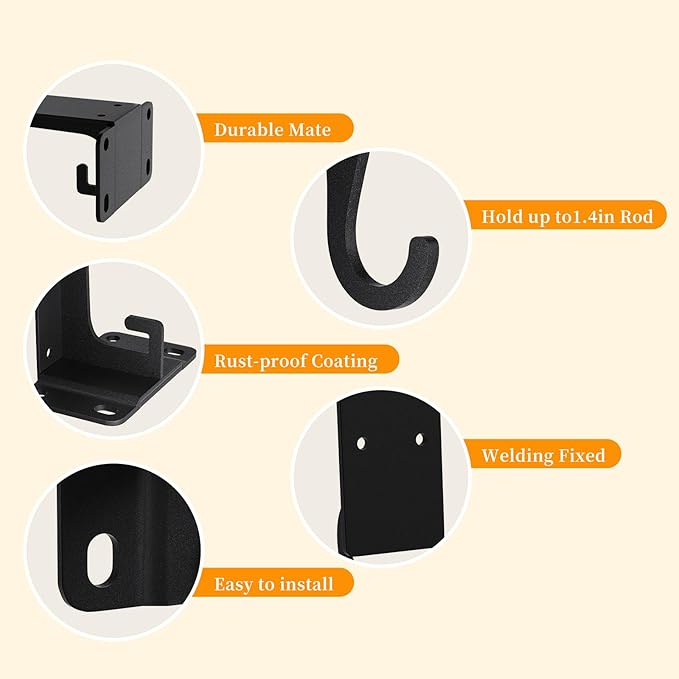 Closet Rod Support Bracket 11 inch WYGWP Heavy Duty Closet Shelf Brackets Supports 200lbs,Sturdy Closet Shelves Wall Mounted for DIY Home and Closet Decor Black 2pack