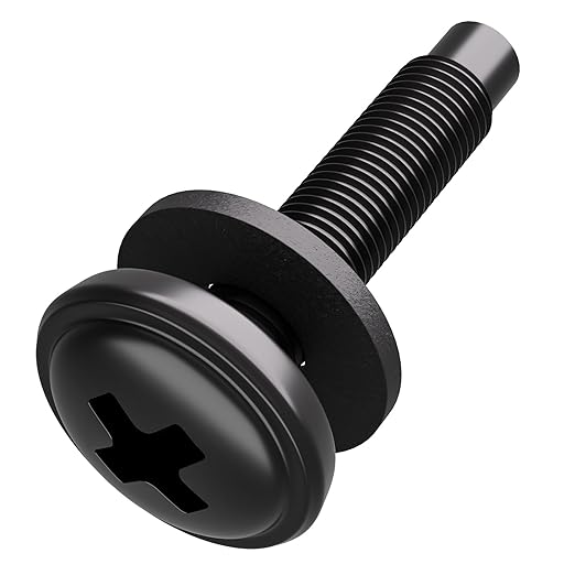 XOOL 50-Pack 10-32 Rack Screws with Washers – Durable, Rust-Resistant for Server Racks and Audio Equipment Mounts