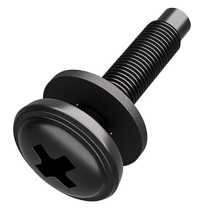 XOOL 50-Pack 10-32 Rack Screws with Washers – Durable, Rust-Resistant for Server Racks and Audio Equipment Mounts