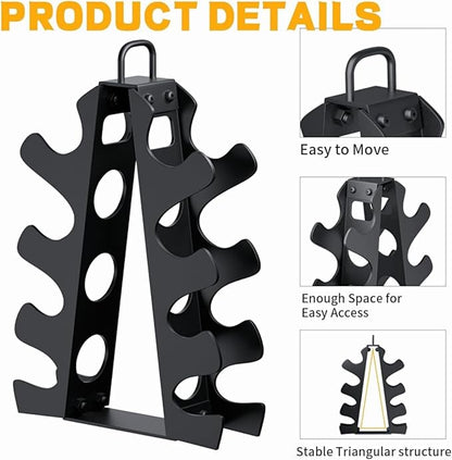 Weight Rack for Dumbbells,A-Frame Dumbbell Rack Stand Only, Alloy Steel Dumbbells Storage Rack with Handle for Home Gyms Workout (Dumbbells not include)